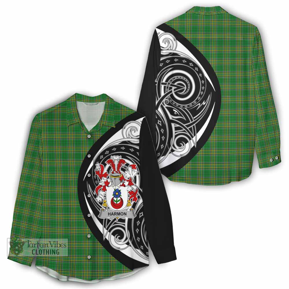 Harmon Irish Clan Women's Casual Shirt Celtic Circle Style - Tartan Vibes Clothing