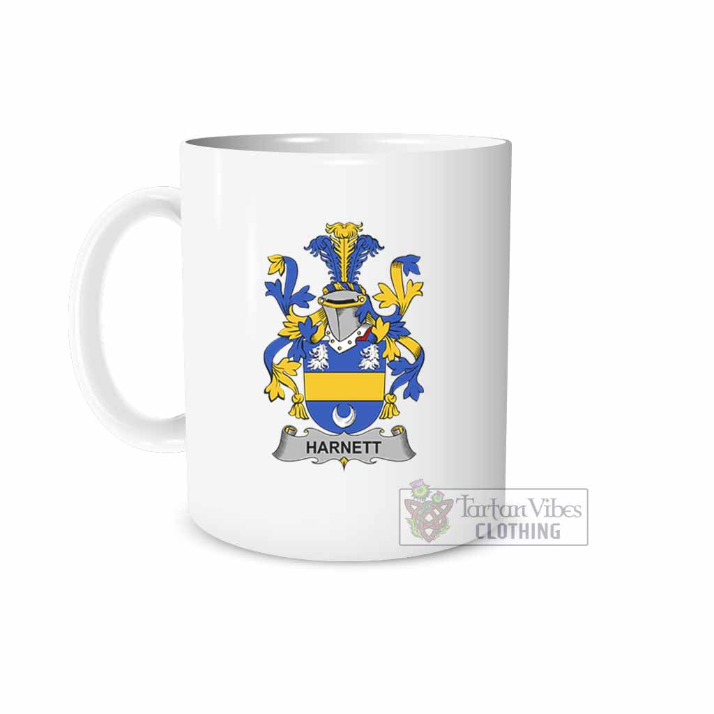 Tartan Vibes Clothing Harnett Irish Clan Coat of Arms Ceramic Mug