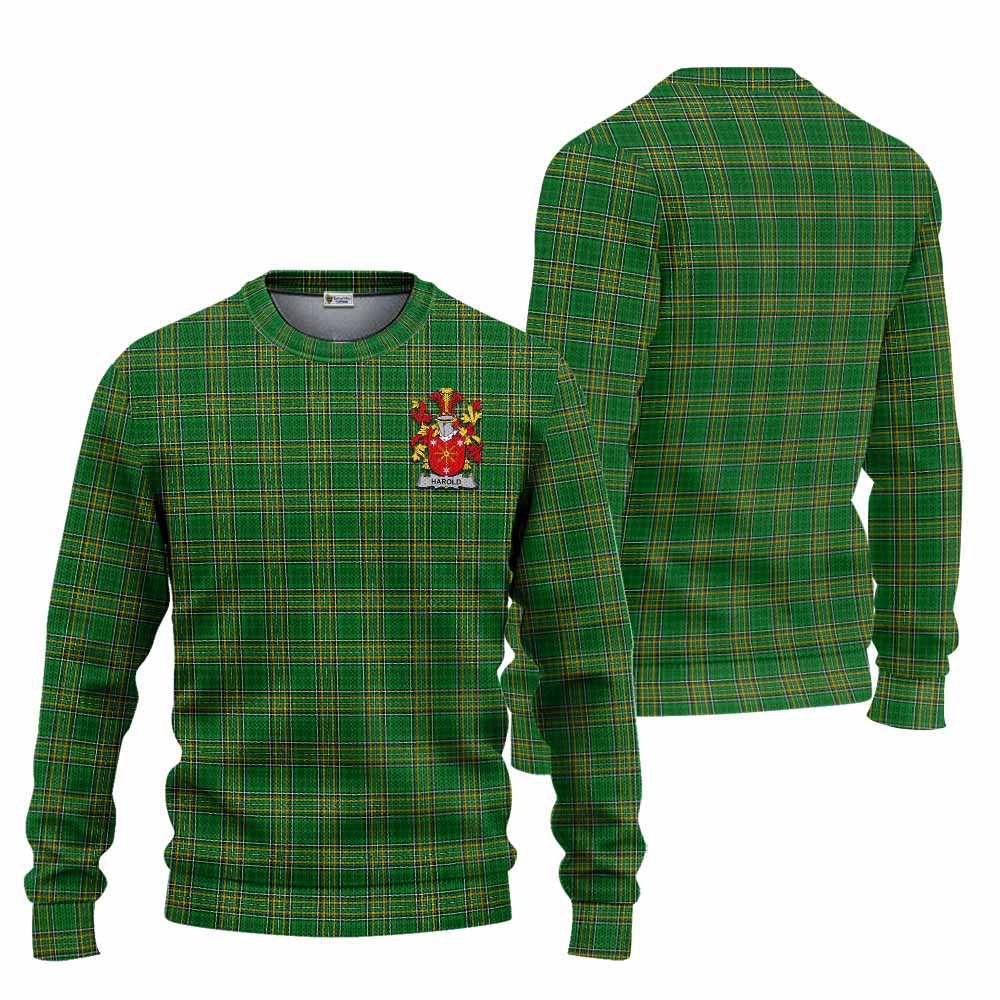 Harold Irish Clan Tartan Knitted Sweater with Coat of Arms Unisex - Tartan Vibes Clothing