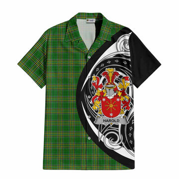 Tartan Vibes Clothing Harold Irish Clan Short Sleeve Button Shirt Celtic Circle Style