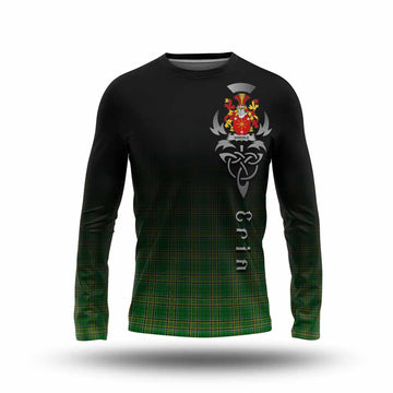 Tartan Vibes Clothing Harold Irish Clan Long Sleeve T-Shirt with Coat of Arms Erin Go Bragh Celtic Inspired