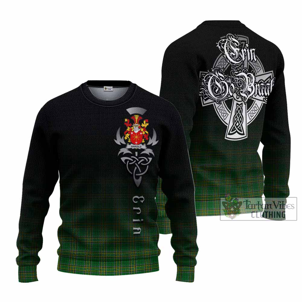 Harold Irish Clan Knitted Sweater with Coat of Arms Erin Go Bragh Celtic Inspired - Tartan Vibes Clothing