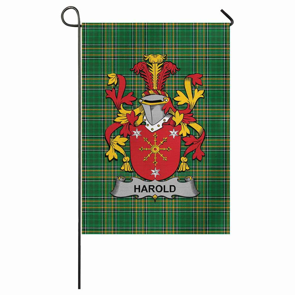 Harold Irish Clan Tartan Flag with Coat of Arms