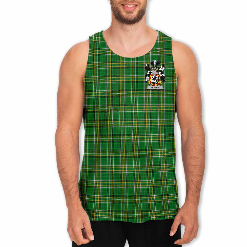Harper Irish Clan Tartan Men's Tank Top with Coat of Arms Men - Tartan Vibes Clothing
