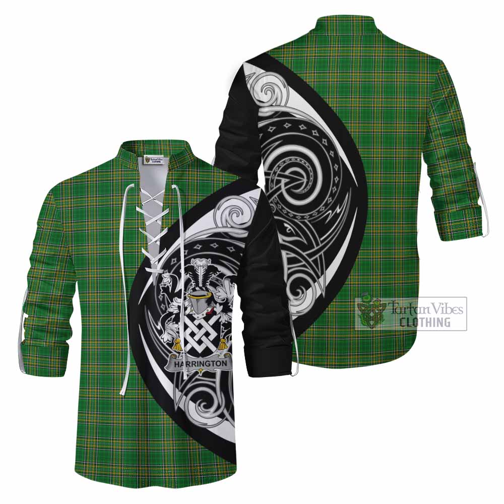 Tartan Vibes Clothing Harrington Irish Clan Ghillie Kilt Shirt Celtic Circle Style