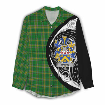 Harris Irish Clan Women's Casual Shirt Celtic Circle Style Female - Tartan Vibes Clothing