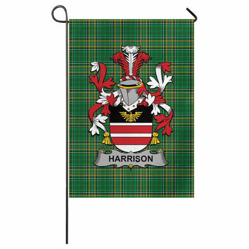 Harrison Irish Clan Tartan Garden Flag with Coat of Arms