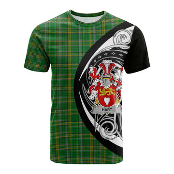 Hart Irish Clan Cotton T-shirt Celtic Circle Style