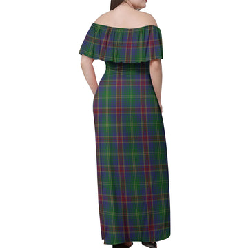 Hart of Scotland Tartan Off Shoulder Long Dress