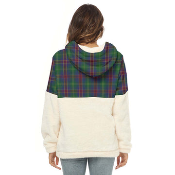 Hart Tartan Half Style Women's Borg Fleece Hoodie with Half Zip