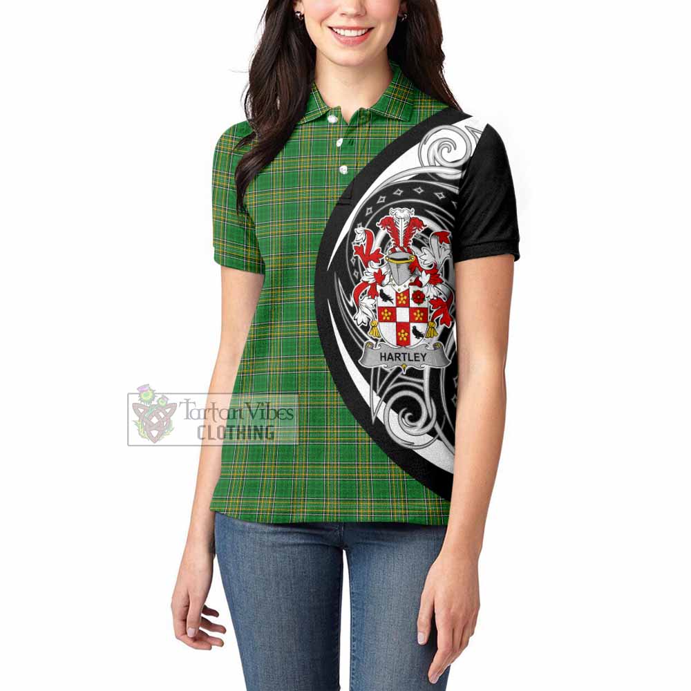 Tartan Vibes Clothing Hartley Irish Clan Women's Polo Shirt Celtic Circle Style