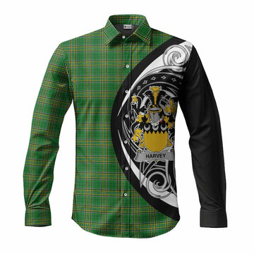 Harvey Irish Clan Long Sleeve Button Shirt Celtic Circle Style Men's Shirt S - Tartan Vibes Clothing