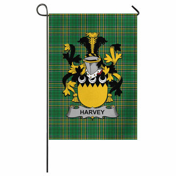 Harvey Irish Clan Tartan Flag with Coat of Arms