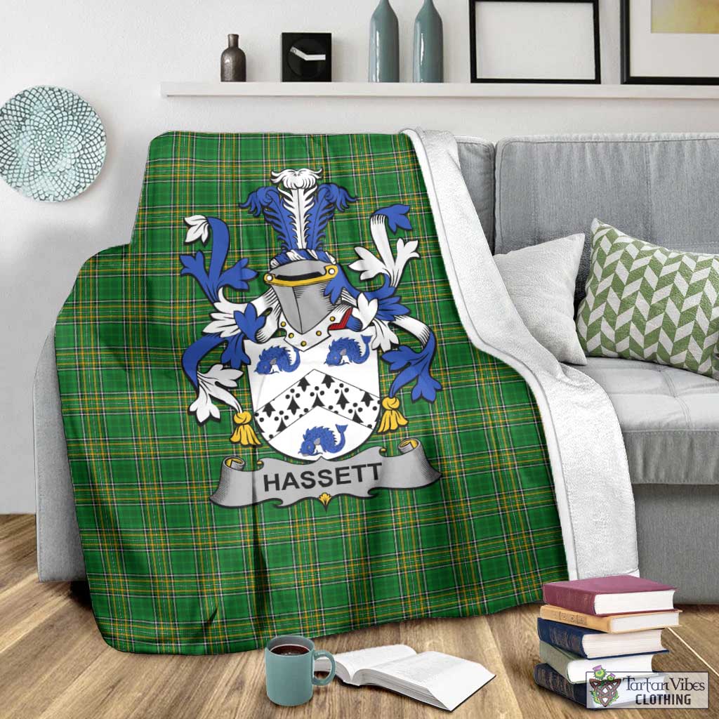 Hassett Irish Clan Tartan Blanket with Coat of Arms - Tartan Vibes Clothing