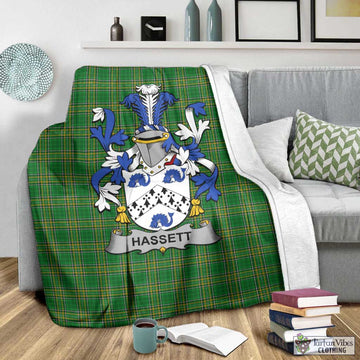 Hassett Irish Clan Tartan Blanket with Coat of Arms - Tartan Vibes Clothing