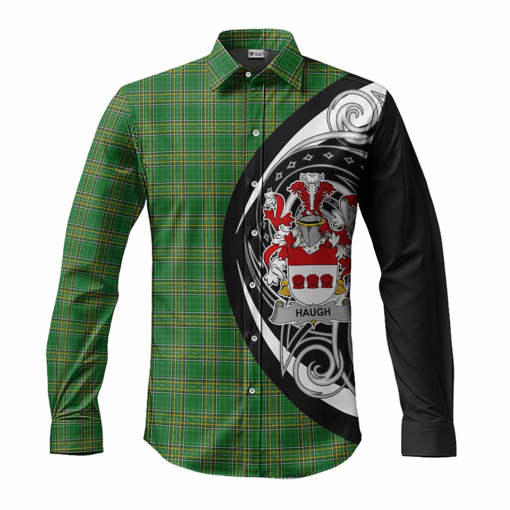 Haugh Irish Clan Long Sleeve Button Shirt Celtic Circle Style Men's Shirt S - Tartan Vibes Clothing