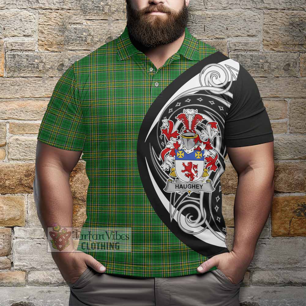 Tartan Vibes Clothing Haughey Irish Clan Polo Shirt Celtic Circle Style