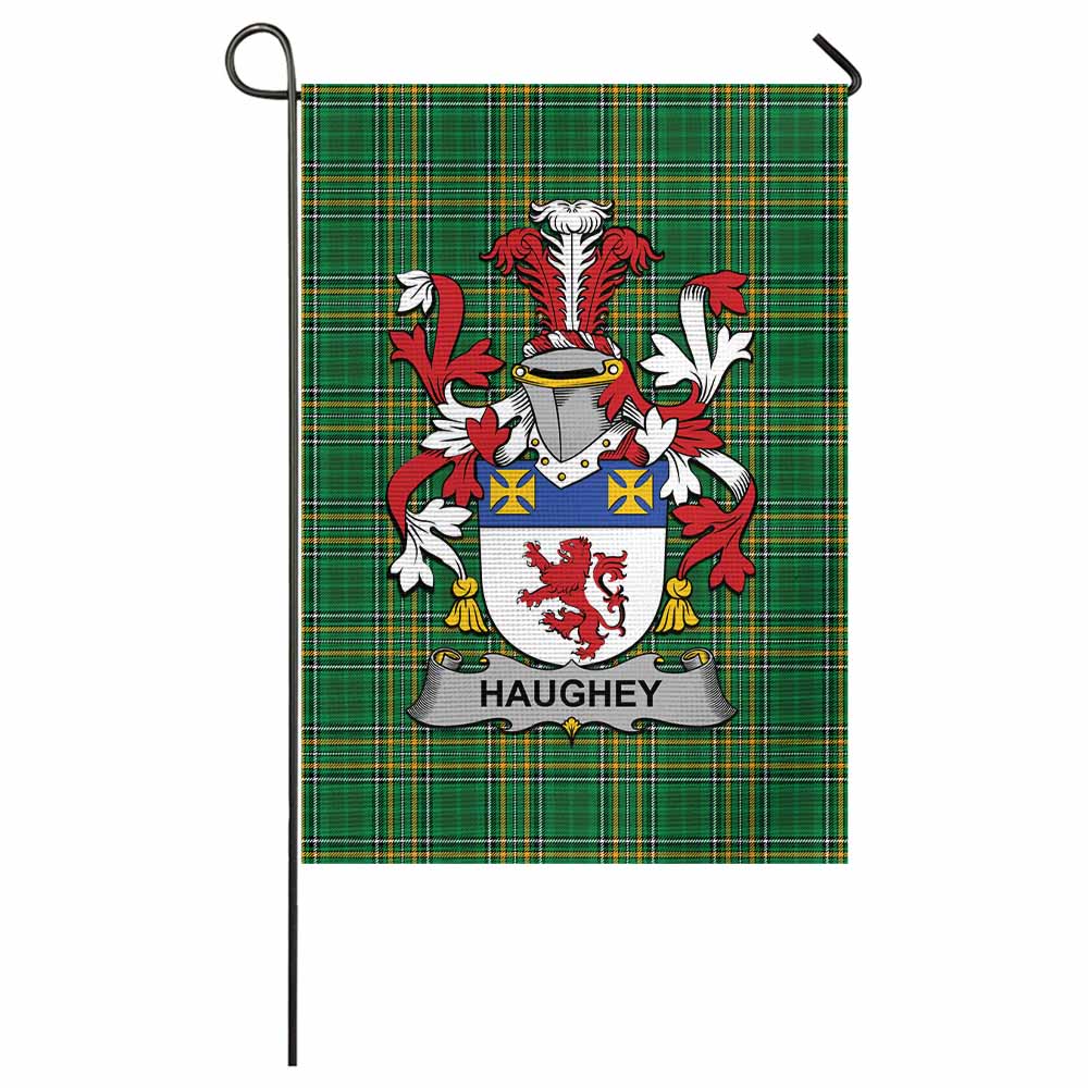 Haughey Irish Clan Tartan Flag with Coat of Arms