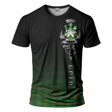 Tartan Vibes Clothing Hawkins Irish Clan T-Shirt with Coat of Arms Erin Go Bragh Celtic Inspired