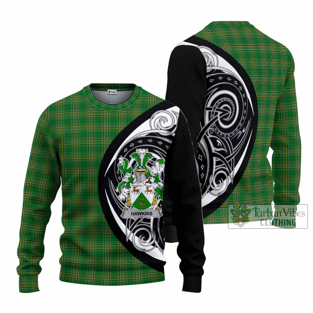 Tartan Vibes Clothing Hawkins Irish Clan Knitted Sweater Celtic Circle Style