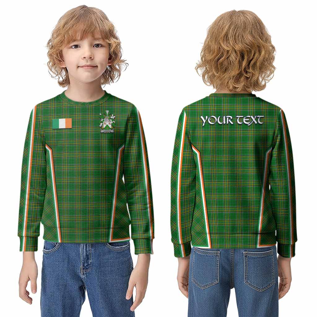 Hawkins Irish Clan Coat of Arm Tartan Kid Knitted Sweatshirt Flag Style
