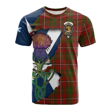 Tartan Vibes Clothing Hay Tartan Family Crest Cotton T-shirt Scottish Thistle Celtic Inspired
