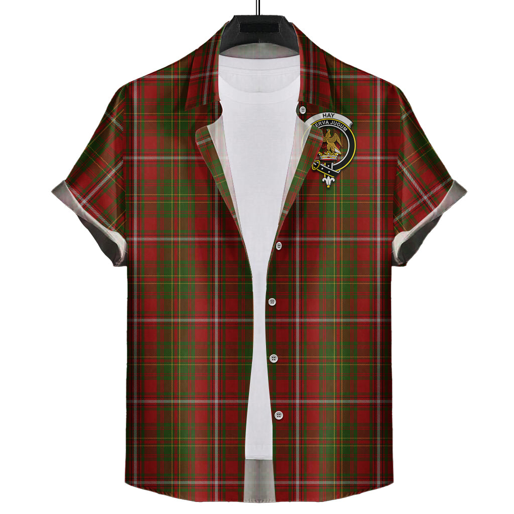 hay-tartan-short-sleeve-button-down-shirt-with-family-crest
