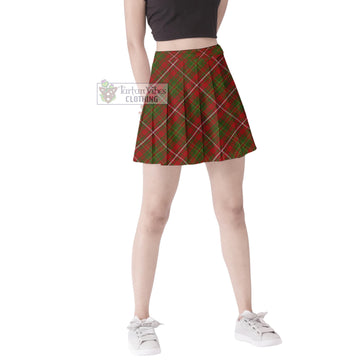 Hay Tartan Women's Plated Mini Skirt Cross Style
