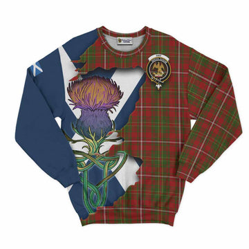 Tartan Vibes Clothing Hay Tartan Family Crest Sweatshirt Scottish Thistle Celtic Inspired