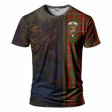Tartan Vibes Clothing Hay Tartan Family Crest T-Shirt Alba Gu Brath Be Brave Lion Ancient Style