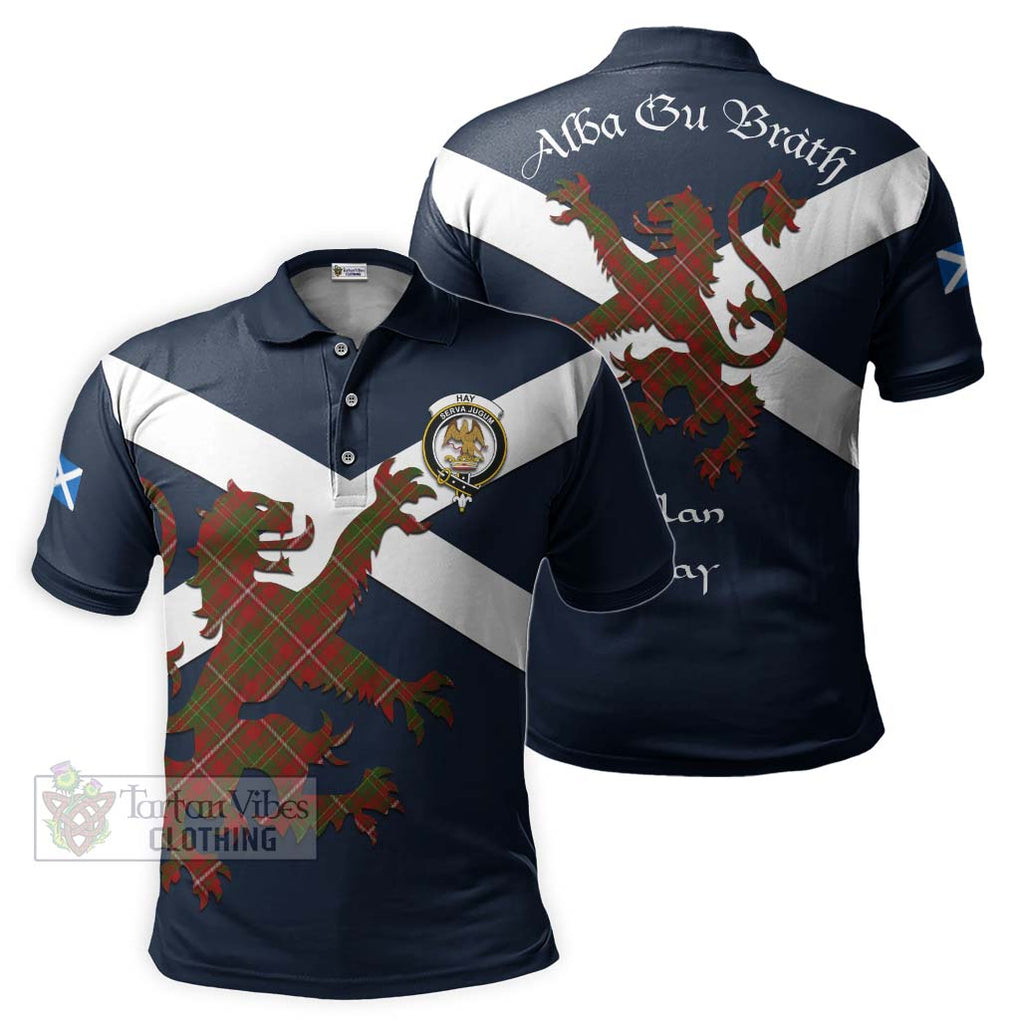 Tartan Vibes Clothing Hay Tartan Lion Rampant Polo Shirt – Proudly Display Your Heritage with Alba Gu Brath and Clan Name