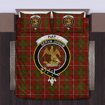 Hay Tartan Quilt Bed Set with Family Crest