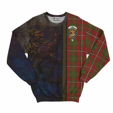 Tartan Vibes Clothing Hay Tartan Family Crest Sweatshirt Alba Gu Brath Be Brave Lion Ancient Style
