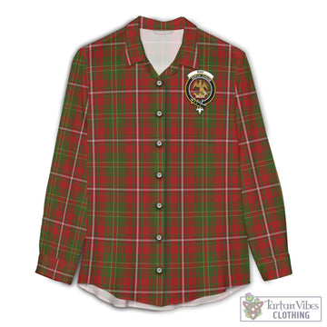 Tartan Vibes Clothing Hay Tartan Womens Casual Shirt with Family Crest