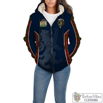 Hay Tartan Sherpa Hoodie with Family Crest and Lion Rampant Vibes Sport Style