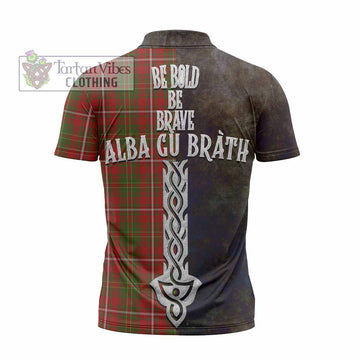 Tartan Vibes Clothing Hay Tartan Family Crest Zipper Polo Shirt Alba Gu Brath Be Brave Lion Ancient Style