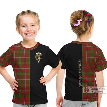 Hay Tartan Kid T-Shirt with Family Crest and Half Of Me Style - Tartanvibesclothing Shop