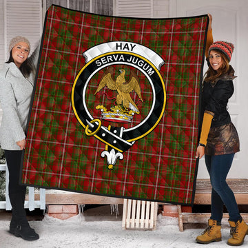 Hay Tartan Quilt with Family Crest