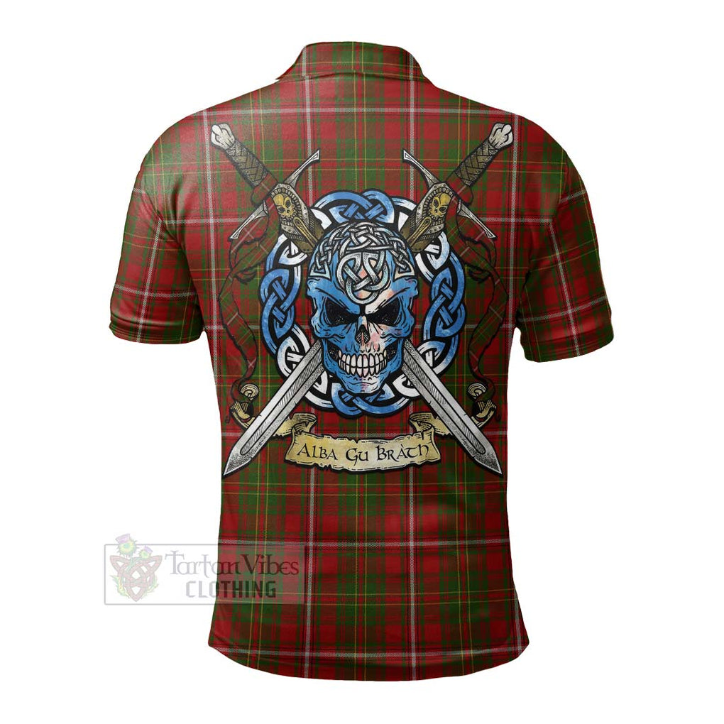 Tartan Vibes Clothing Hay Tartan Polo Shirt with Family Crest Celtic Skull Style