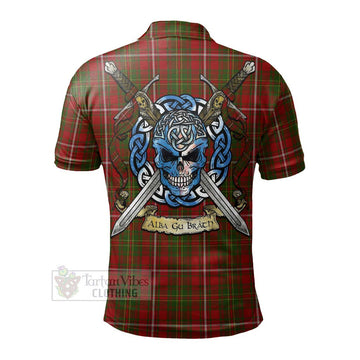 Tartan Vibes Clothing Hay Tartan Polo Shirt with Family Crest Celtic Skull Style