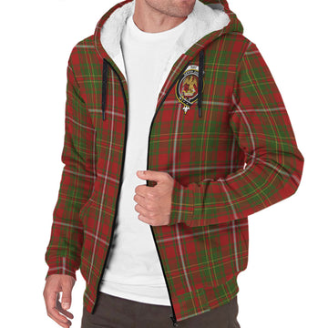 Hay Tartan Sherpa Hoodie with Family Crest