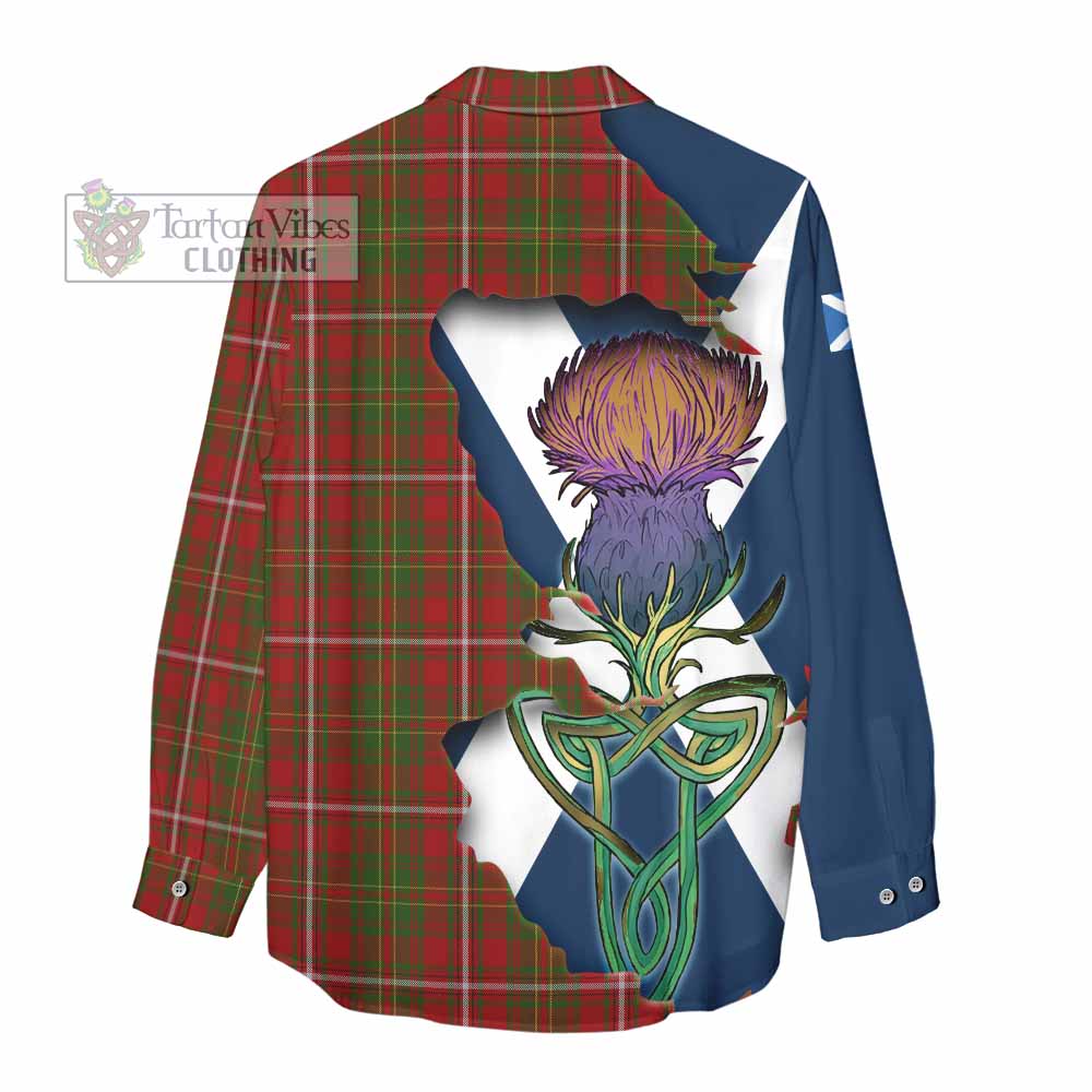 Tartan Vibes Clothing Hay Tartan Family Crest Women's Casual Shirt Scottish Thistle Celtic Inspired