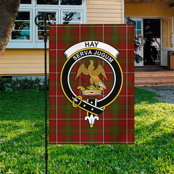Hay Tartan Flag with Family Crest