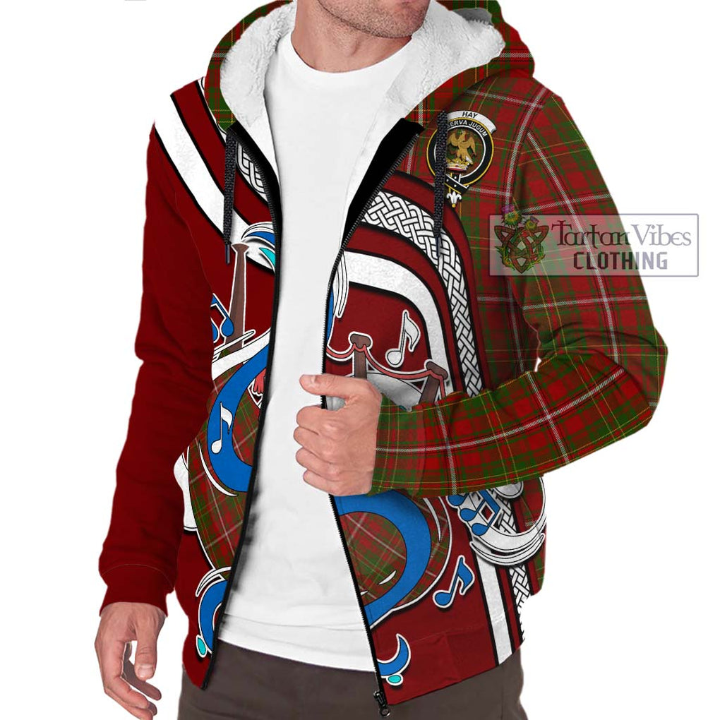 Hay Tartan Sherpa Hoodie with Epic Bagpipe Style Unisex - Tartanvibesclothing Shop
