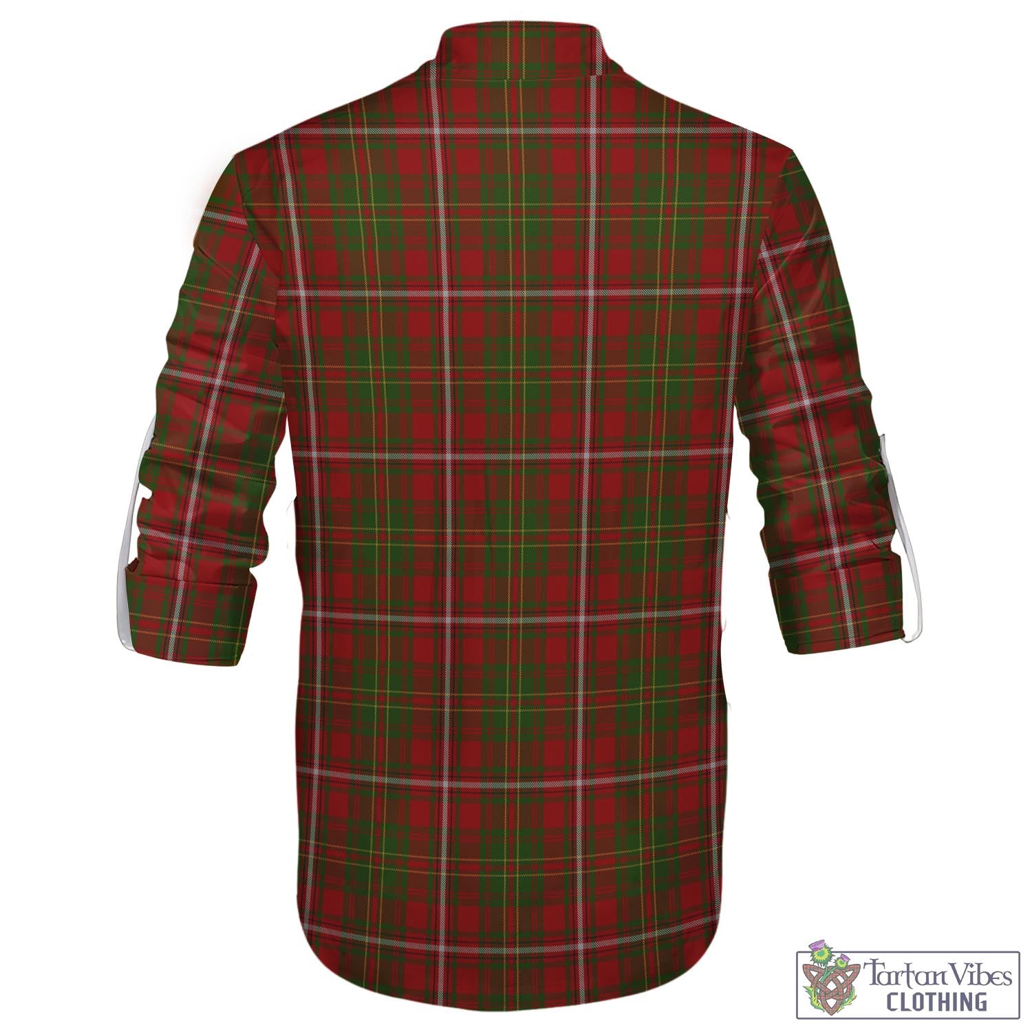 Tartan Vibes Clothing Hay Tartan Men's Scottish Traditional Jacobite Ghillie Kilt Shirt with Family Crest