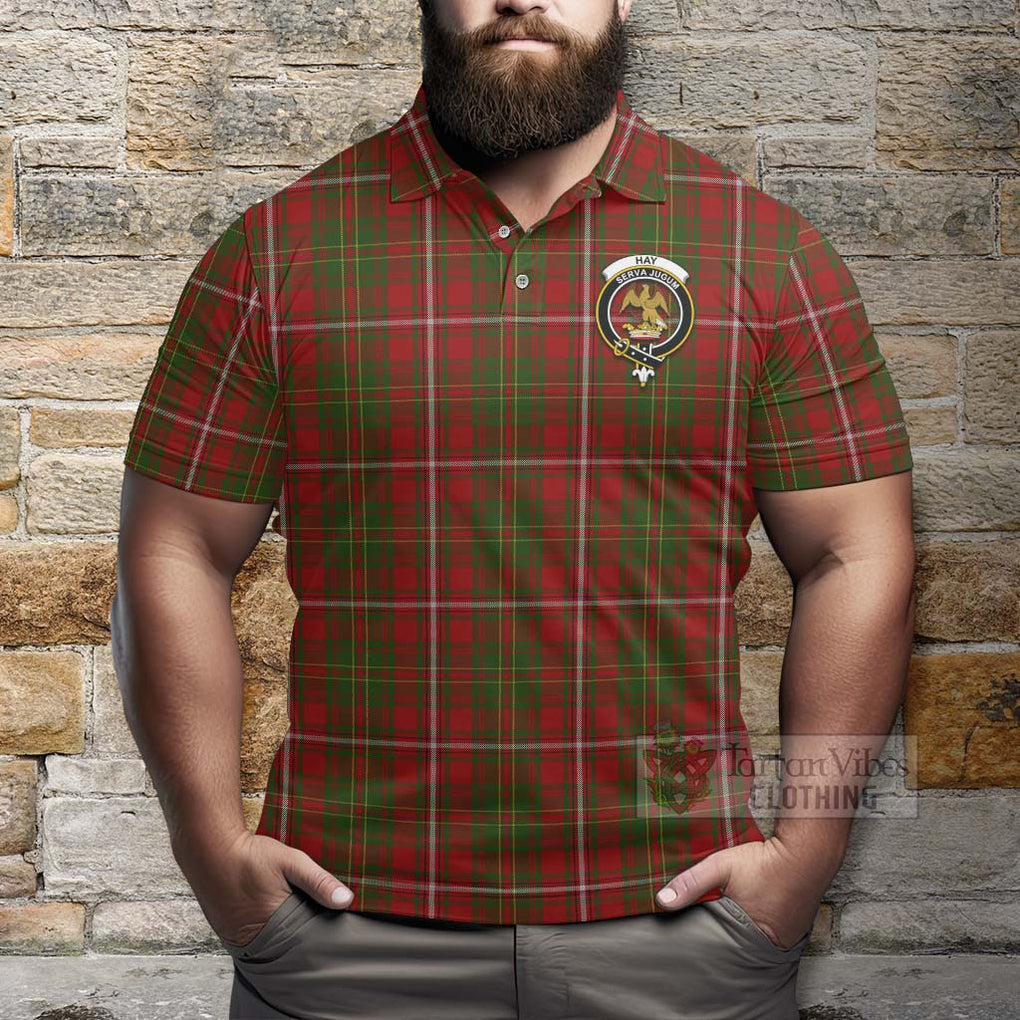 Tartan Vibes Clothing Hay Tartan Polo Shirt with Family Crest Celtic Skull Style