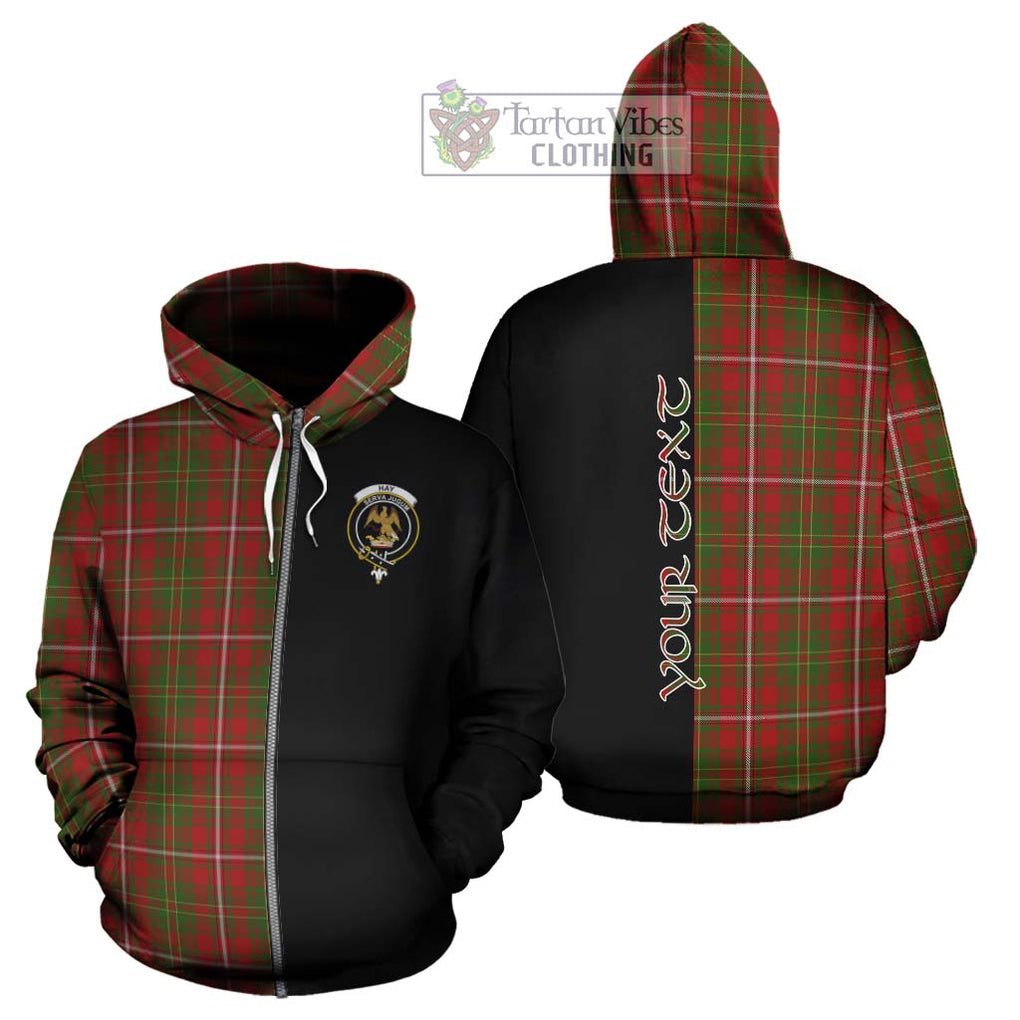 Hay Tartan Hoodie with Family Crest and Half Of Me Style - Tartanvibesclothing Shop