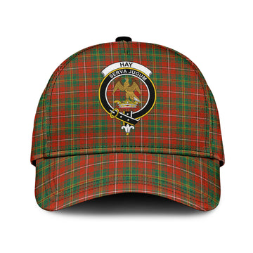 Hay Ancient Tartan Classic Cap with Family Crest