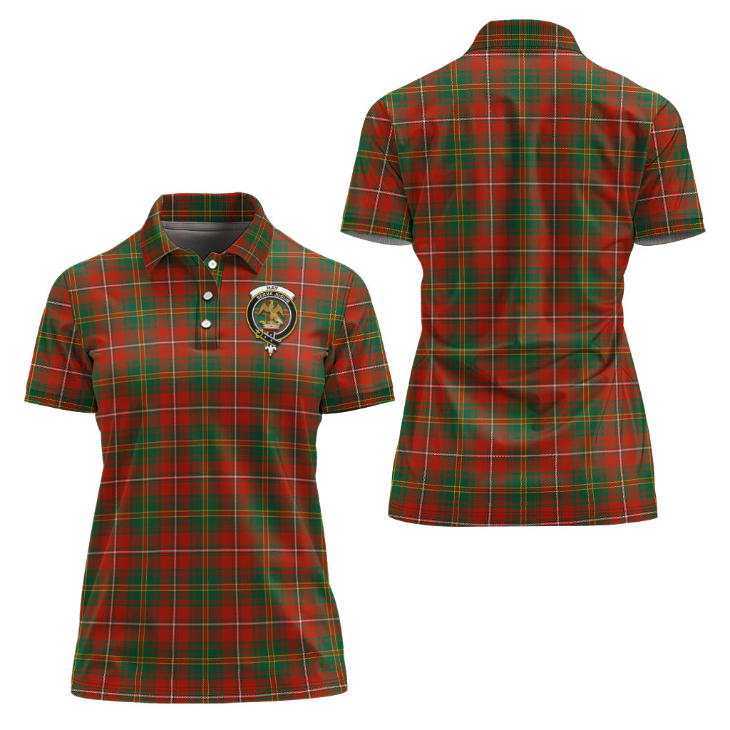hay-ancient-tartan-polo-shirt-with-family-crest-for-women