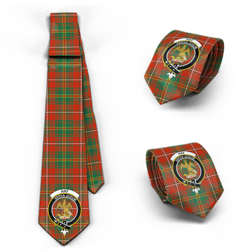 Hay Ancient Tartan Classic Necktie with Family Crest
